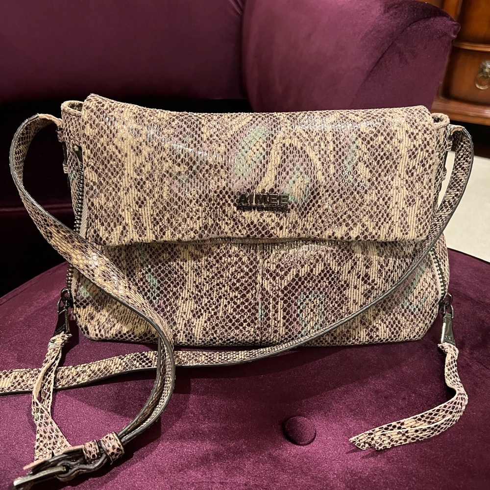 Aimee Kestenberg Snake Print Crossbody Bag